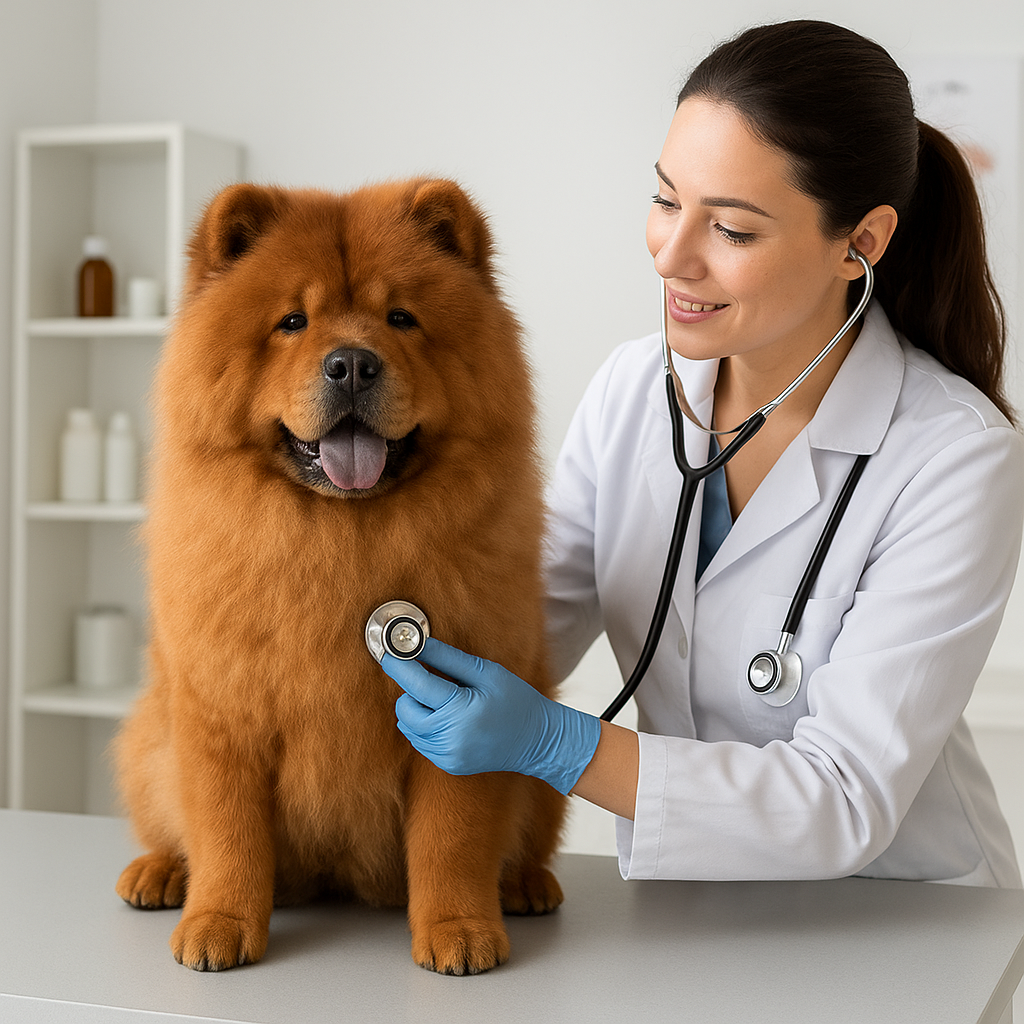 Yavru Chow Chow beslenme desteği